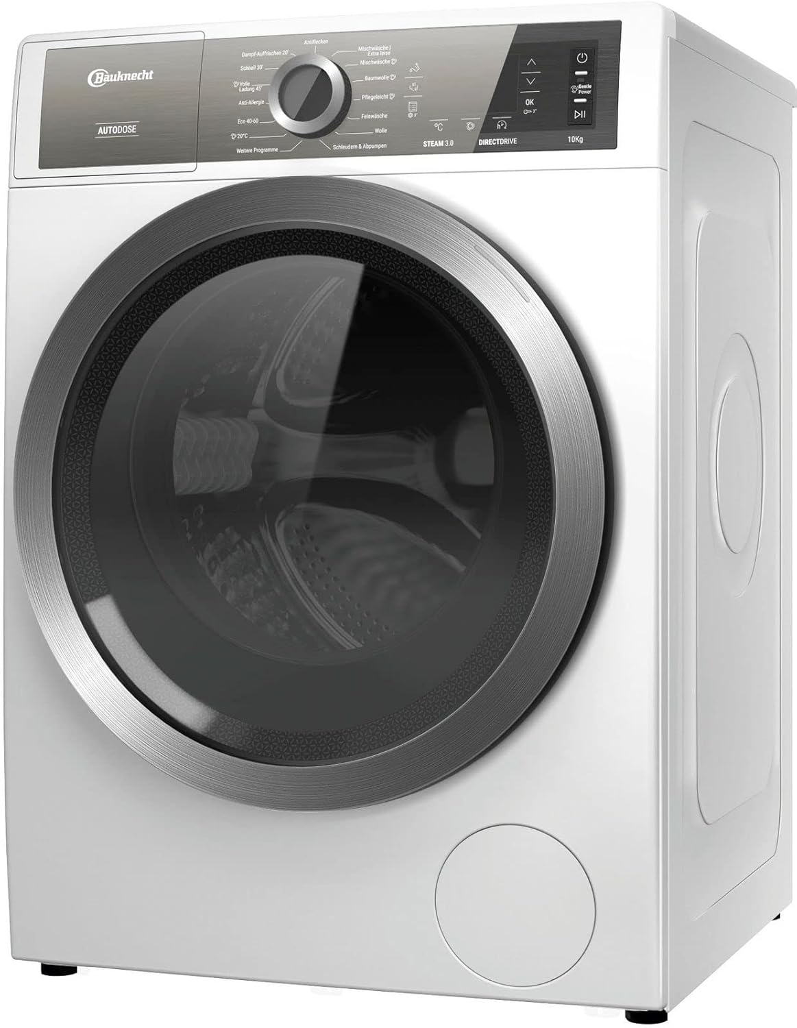 Bauknecht B8 W046WB DE Waschmaschine Frontlader / A / 10kg /GentlePower-Technologie/AutoDose /kraftvolle Fleckenentfernung /Steam Hygiene Option /Direct Drive-Motor /Startzeitvorwahl /Kindersicherung
