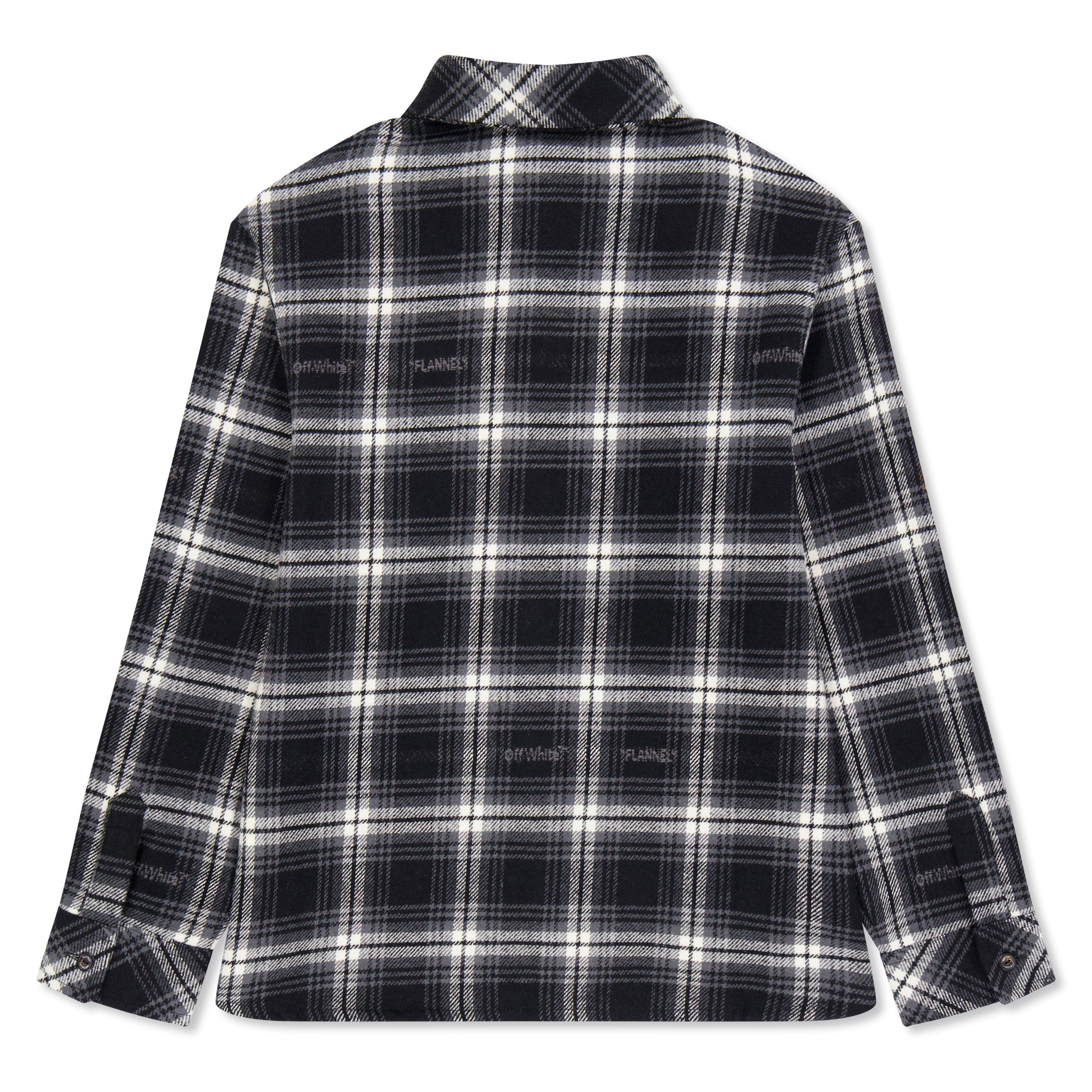 Off White Diagonal Check Flannel Shirt Juniors