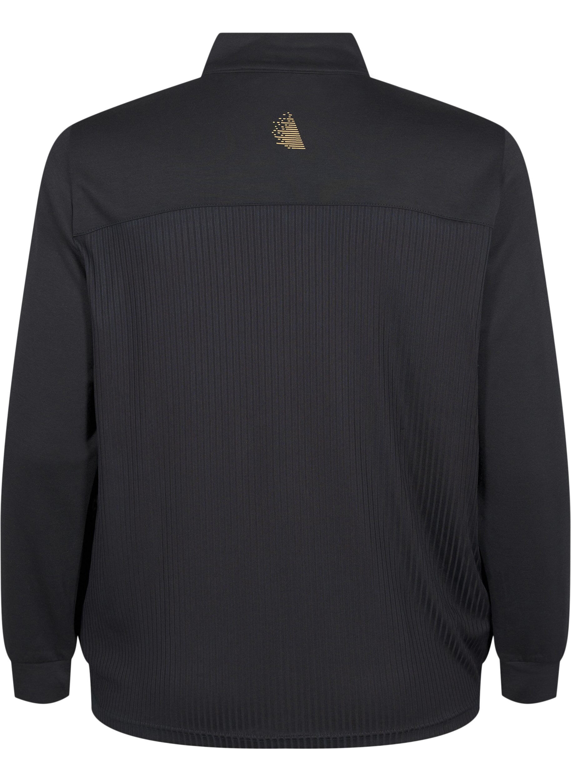 Sporty cardigan med lynlås og lommer