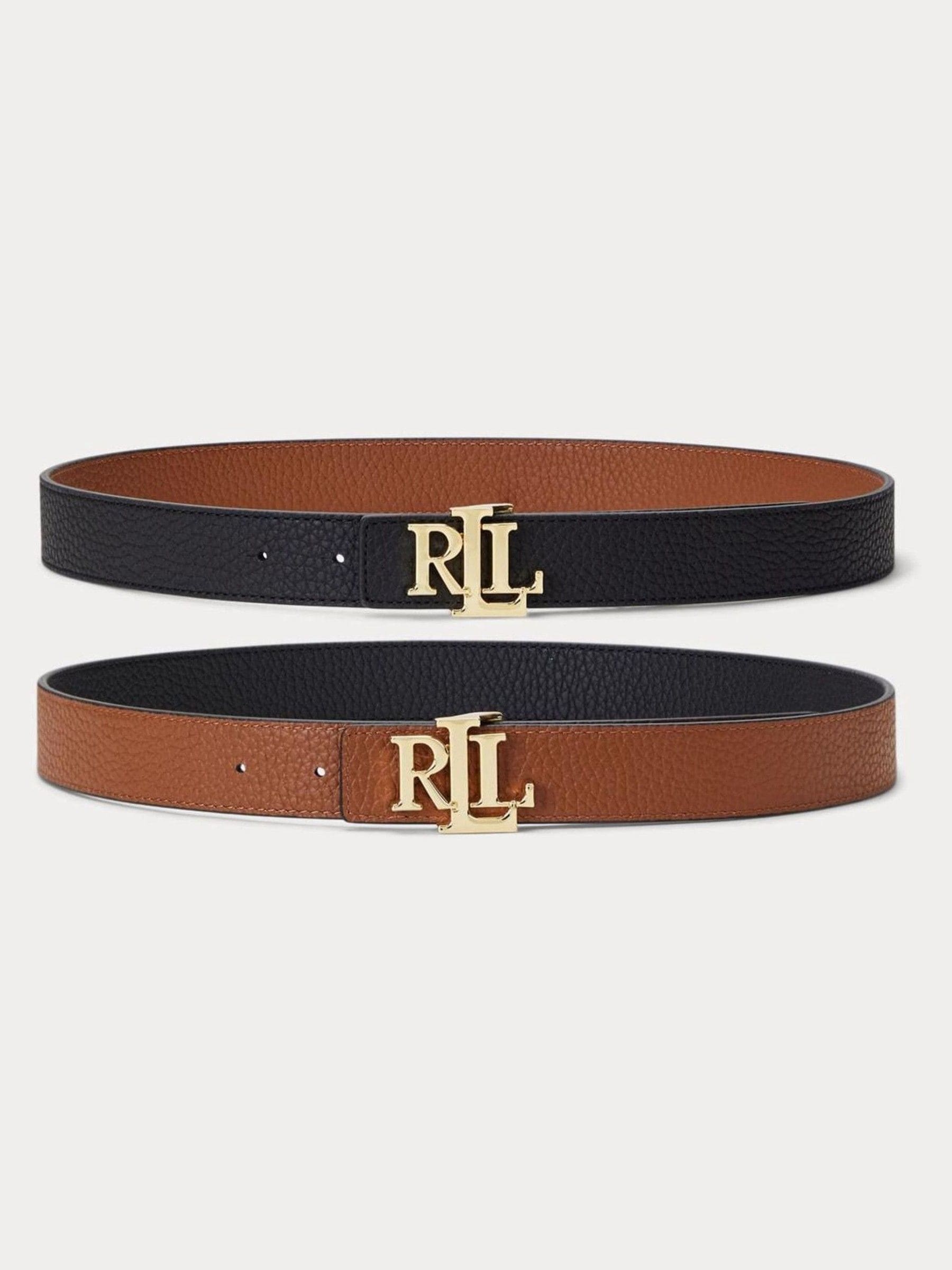 Lauren Ralph Lauren 2.5cm Logo Reversible Pebbled Leather Belt