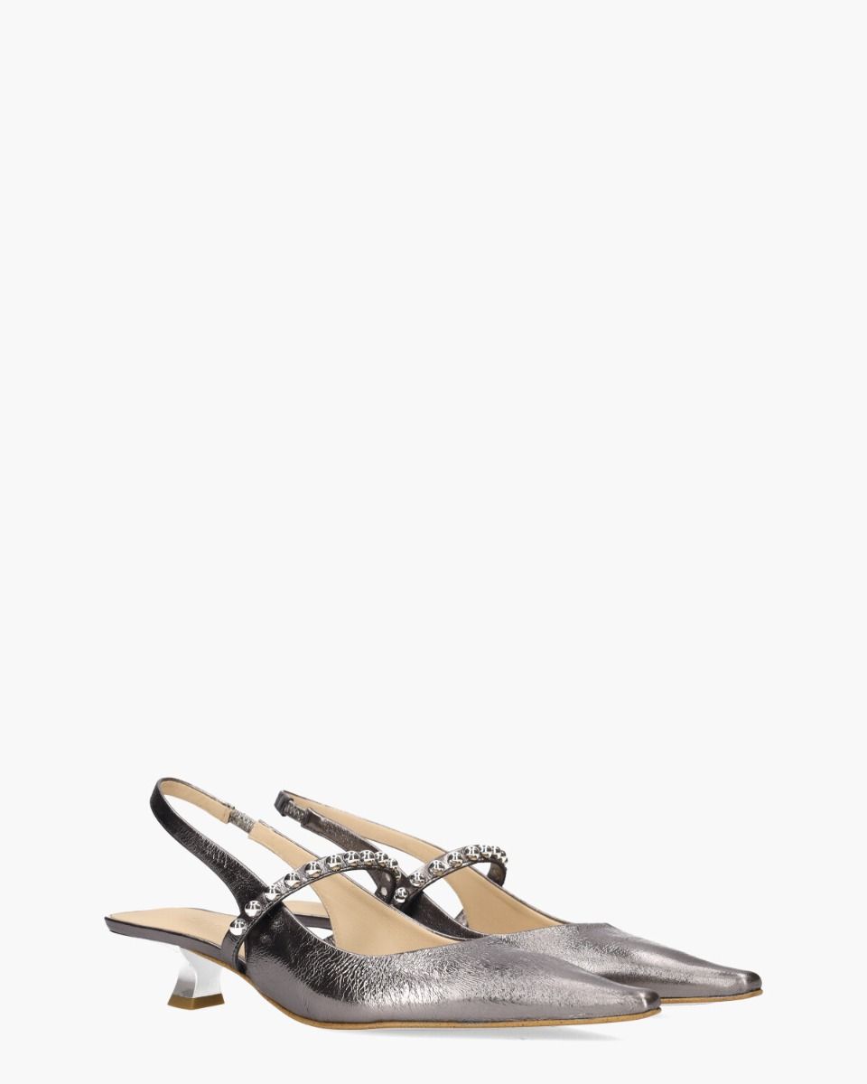 Zinda 3039 Zilvergrijs Dames Slingbackpumps