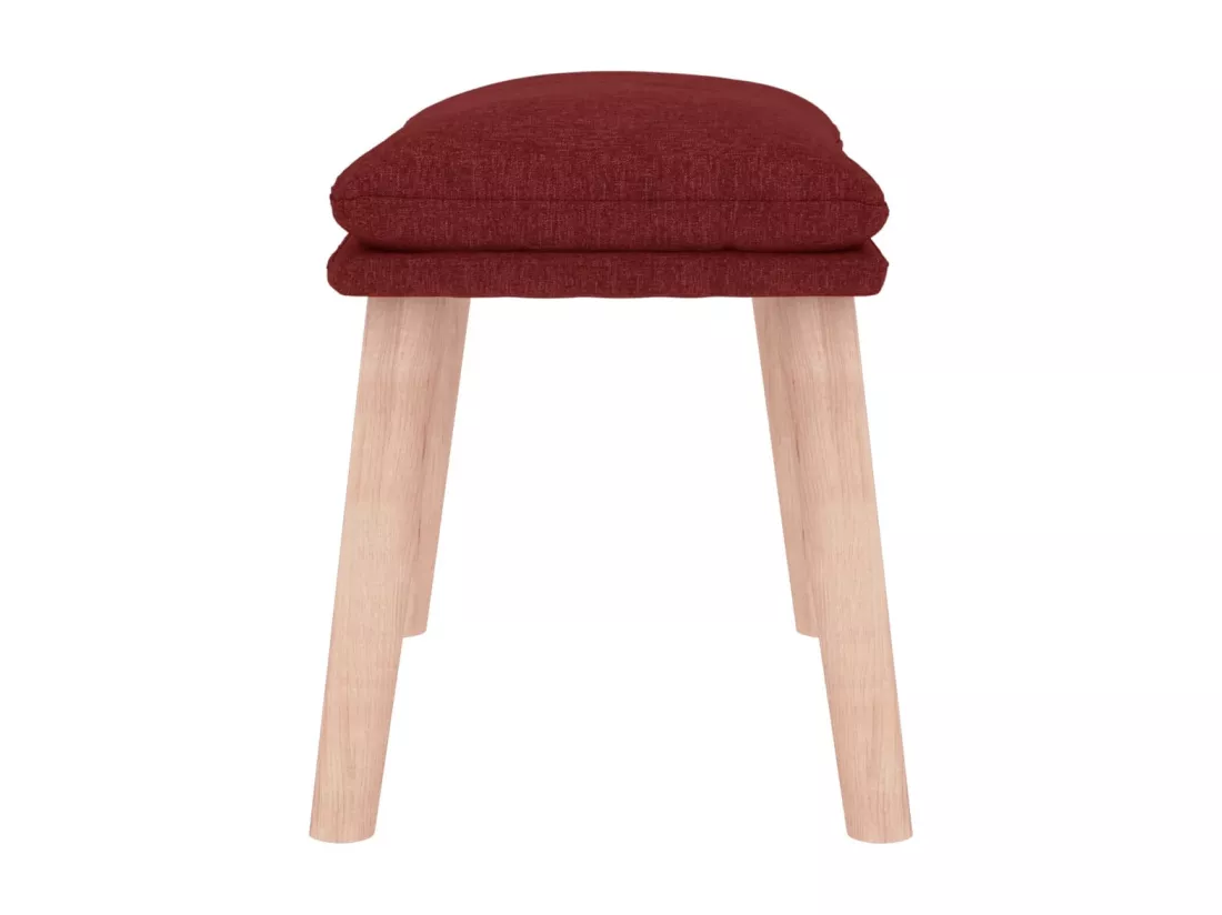 Repose-pied Rouge 45x29,5x35 cm Tissu