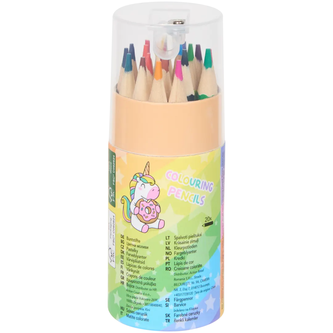 Crayons de couleur pour enfant avec taille-crayon