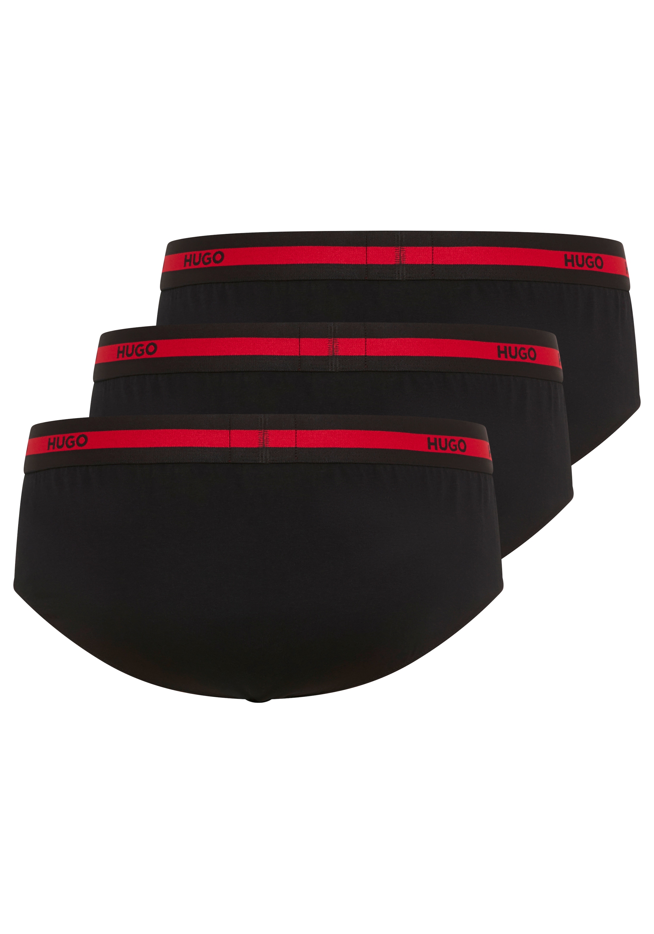 HUGO Underwear Slip »HIPBR TRIPLET PLANET«, aus Stretch-Baumwolle, mit Logo-Streifen am Bund