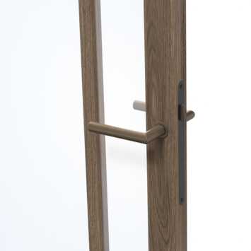 Arne & Bodil binnendeur ABE107 blank glas - donker eiken houtlook afwerking
