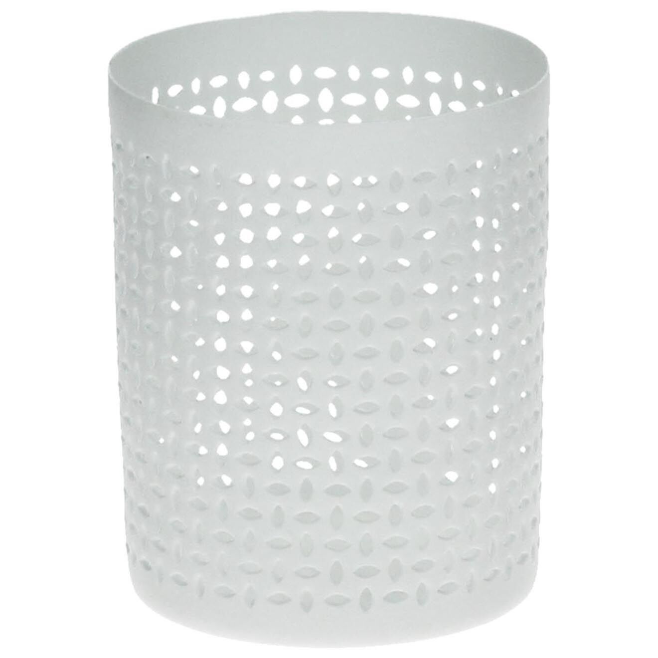 Pomax Photophore en Porcelaine Lace blanc - D.7.5xH.9.2 cm
