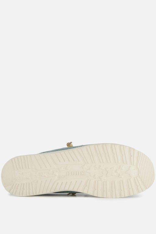 HEYDUDE Wally Braided Instappers blauw Canvas