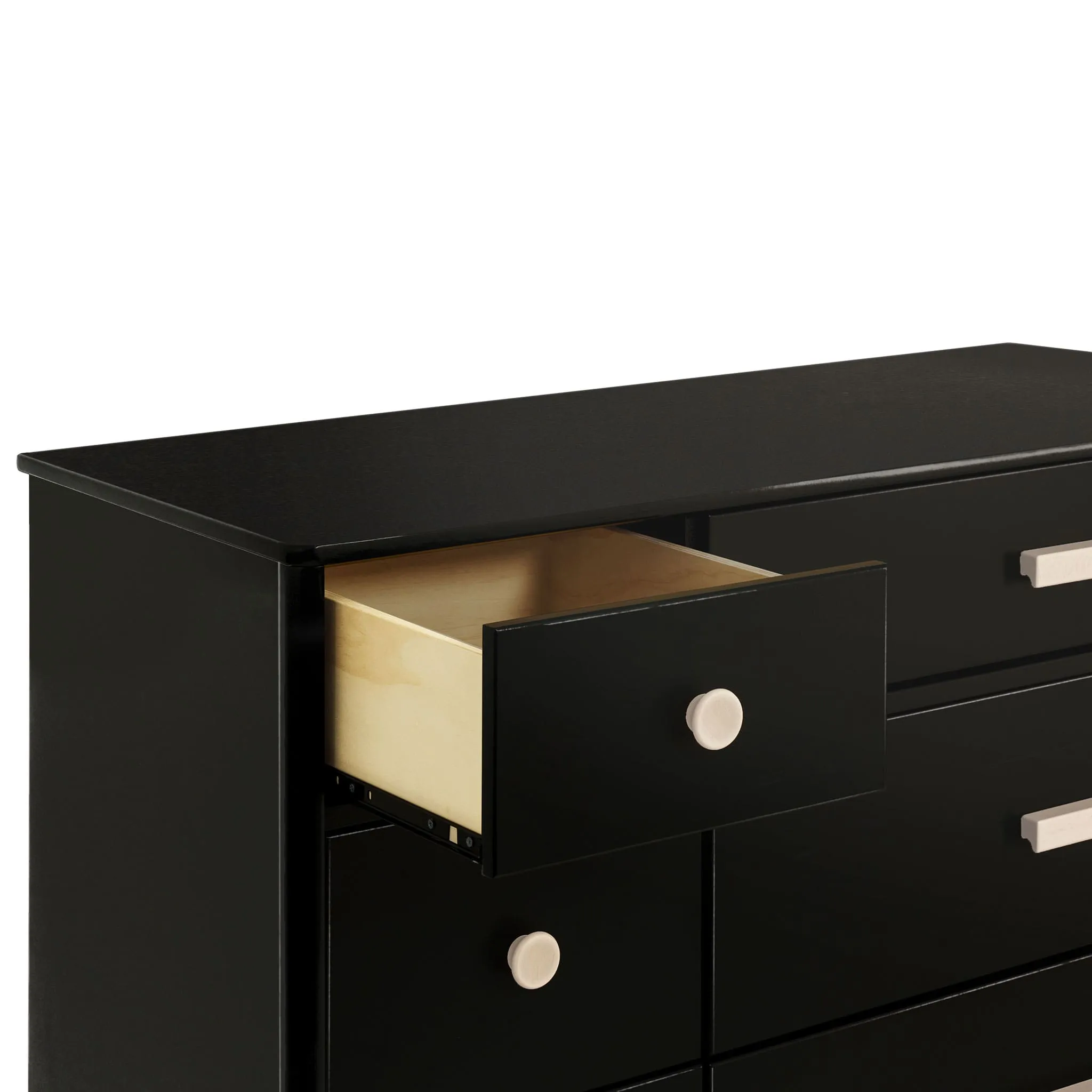 Babyletto Bureau Double 6 Tiroirs Lolly - Noir  Naturel Lavé