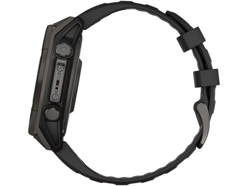 GARMIN Sportuhr Fenix 8 Solar Sapphire, 47 mm Schwarz GPS-Sportuhr
