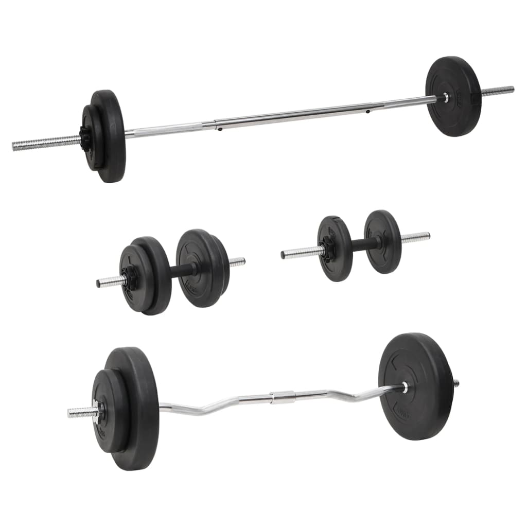 Juego De Barras Y Mancuernas Vidaxl Curl 60 Kg 2,5x165 Cm