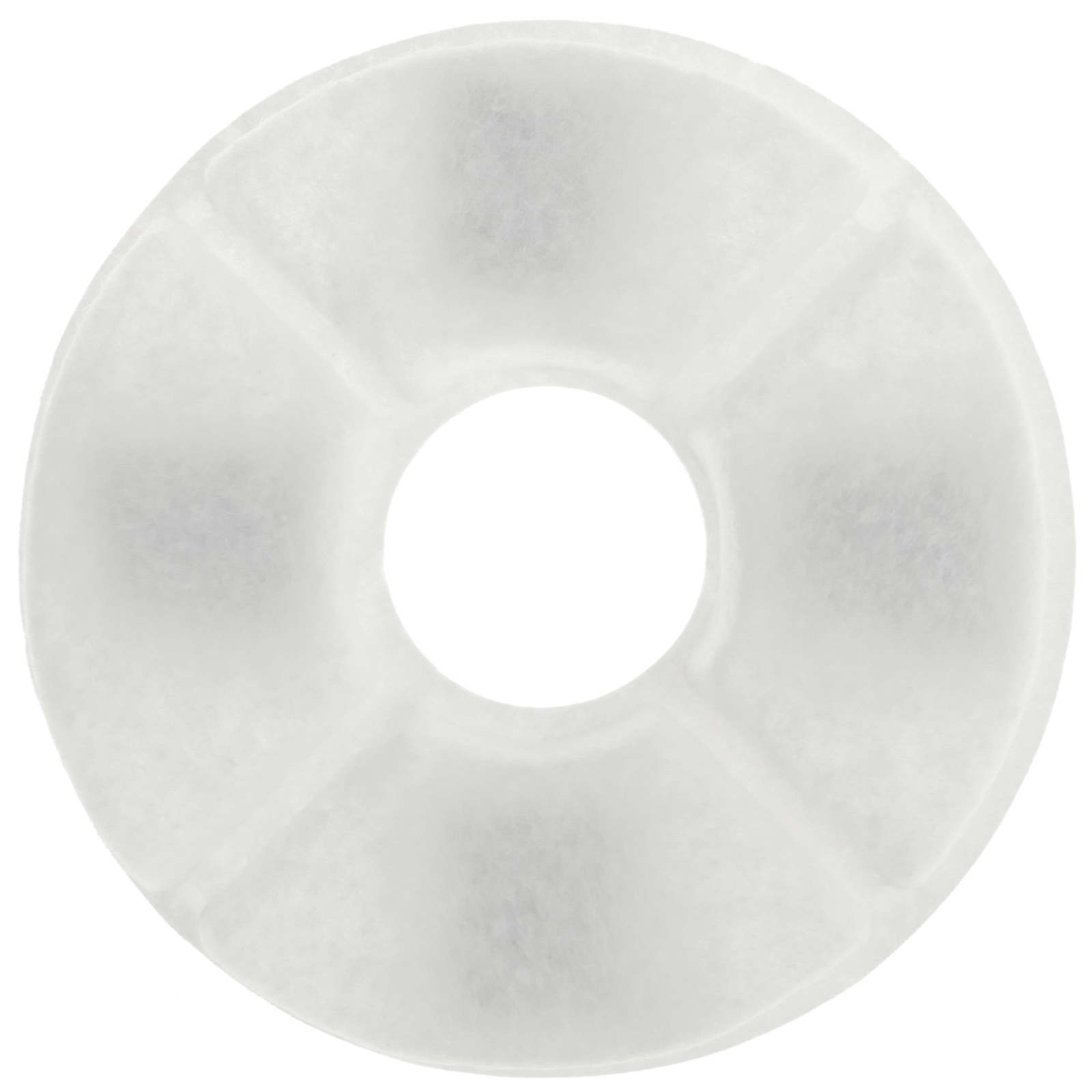 Kit com 4 filtros de carvão ativado redondos de reposição para bebedouro de cães e gatos.
