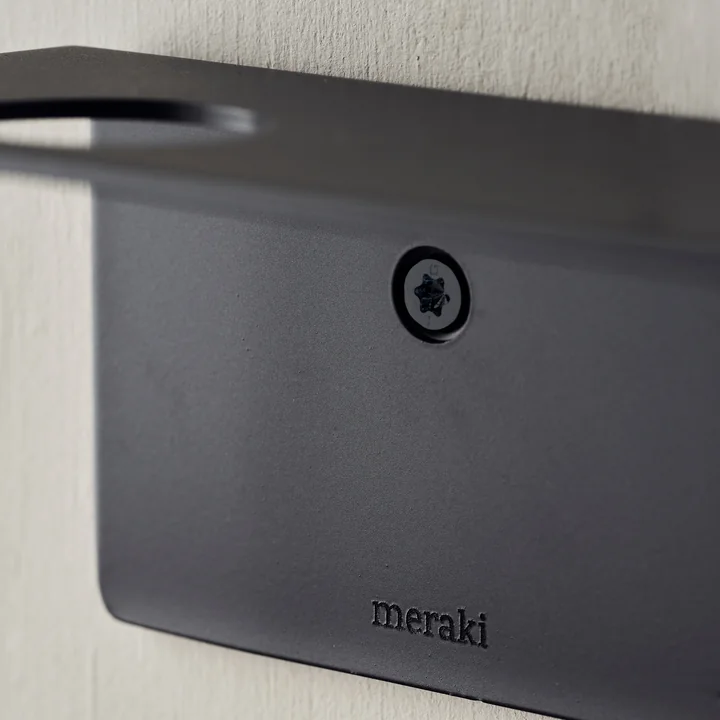 Meraki - Regal mit Flaschenhalterung und Hakenleiste, mattes Messing-Finish
