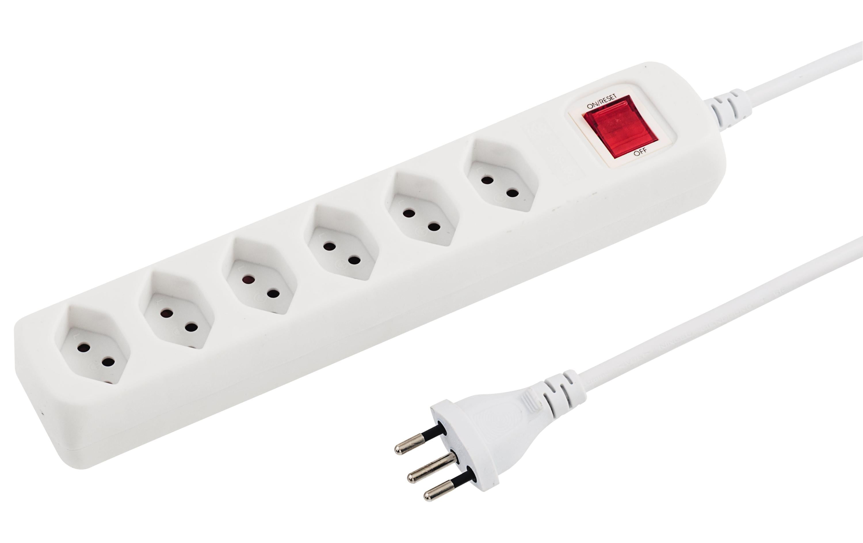 Steckdosenleiste POWER EASY 6x T13Steckdosenleiste, Weiss