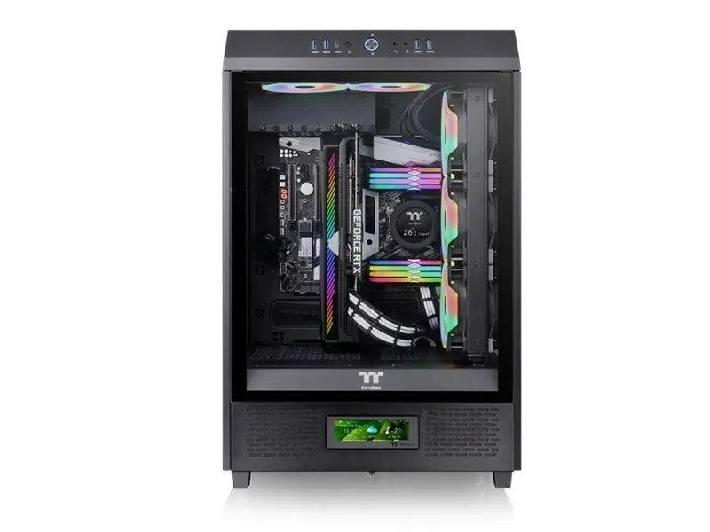 Thermaltake AC-062-OO1NAN-A1, Midi Tower, LCD panel kit, Sort, Micro USB, USB (9 PIN), Thermaltake Tower 500