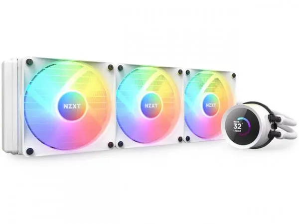 NZXT Kraken 360 RGB - Processors flydende kølesystem - (for: LGA115x Socket, LGA1200, LGA1700, AM4, AM5, sTRX4, TR4) - kobber - 120 mm - hvidmatteret