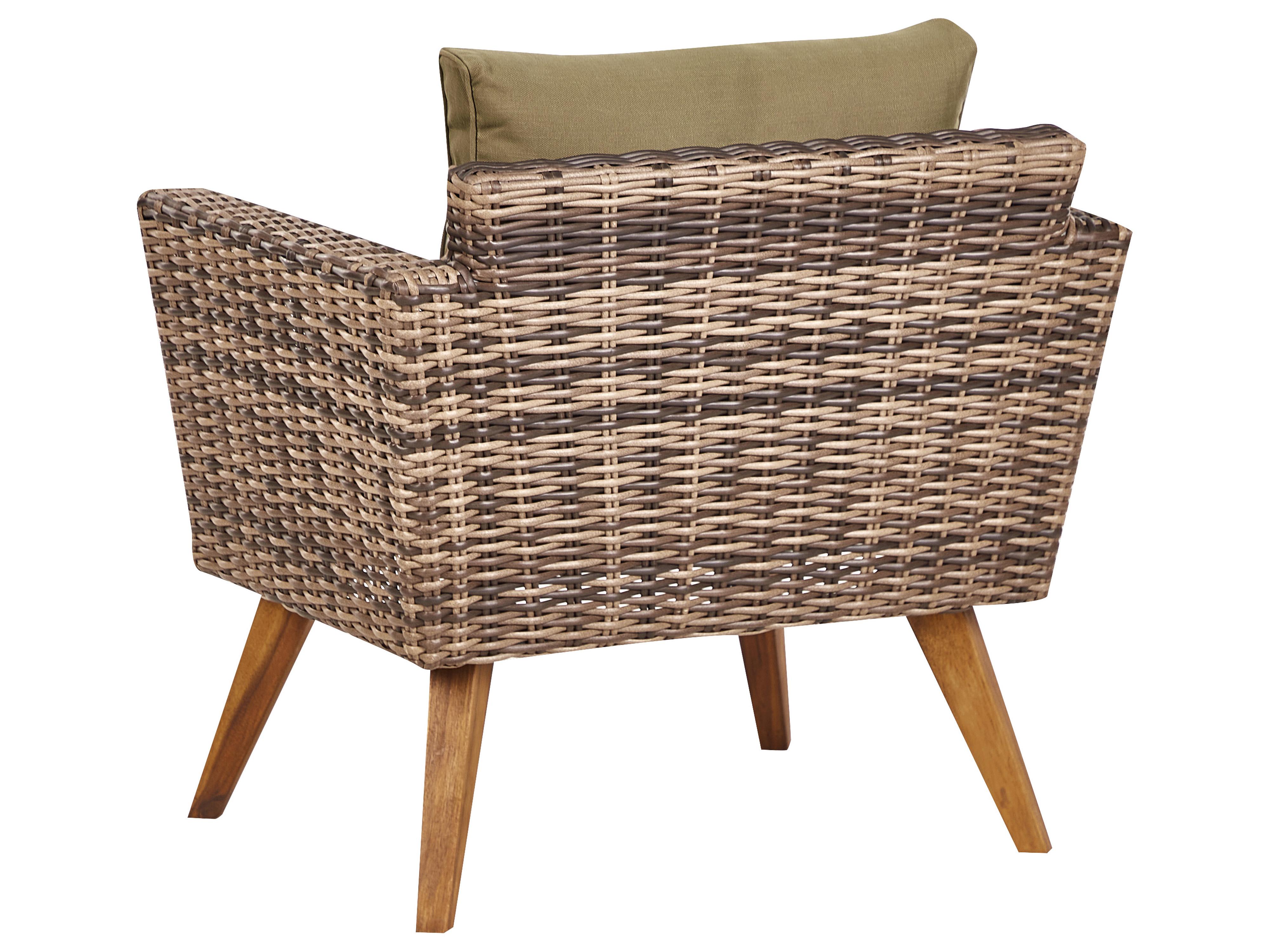 Loungeset met tafel 5-zits VITTORIA XL PE rotan Olijfgroen