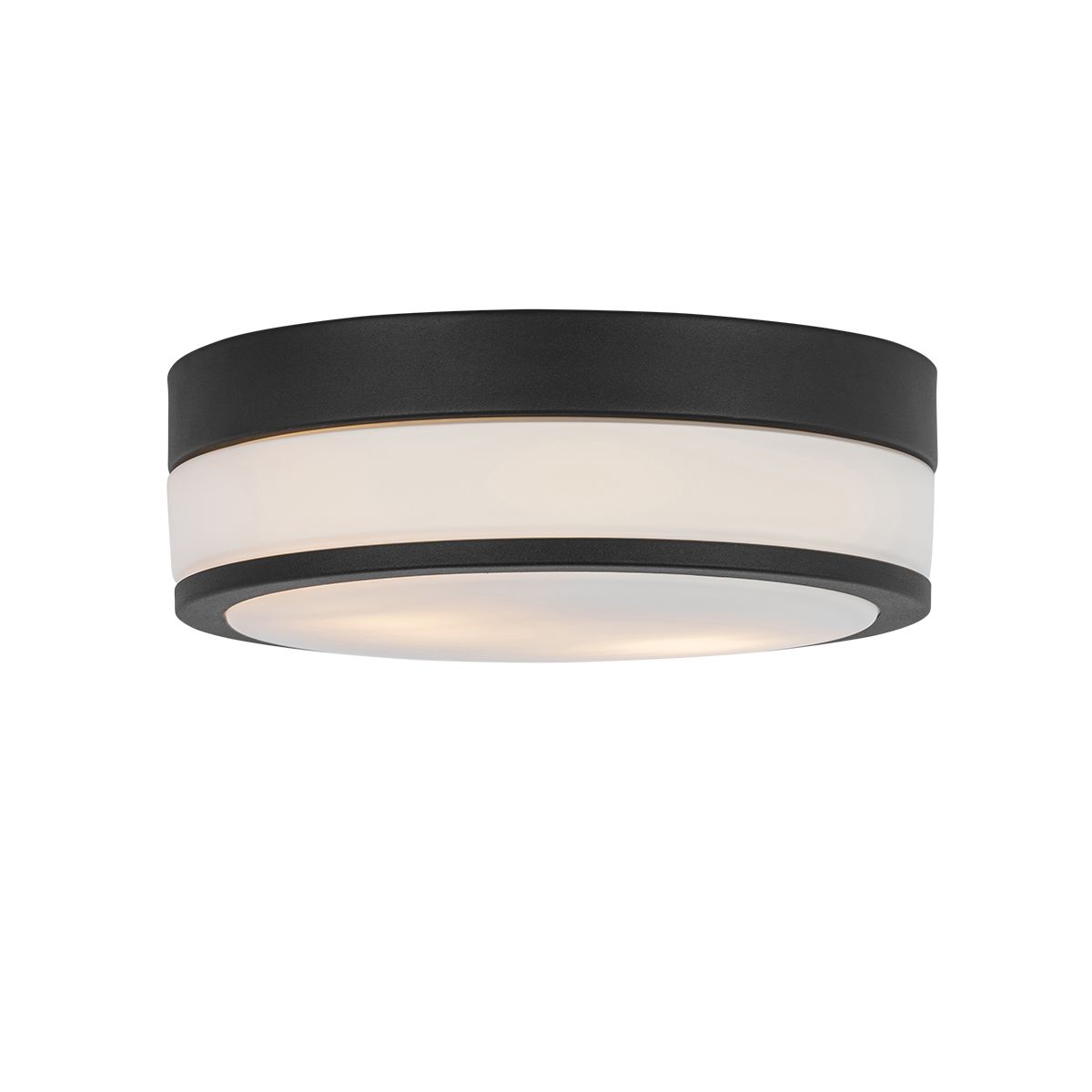 Moderne plafondlamp zwart 28 cm IP44  - Flavi