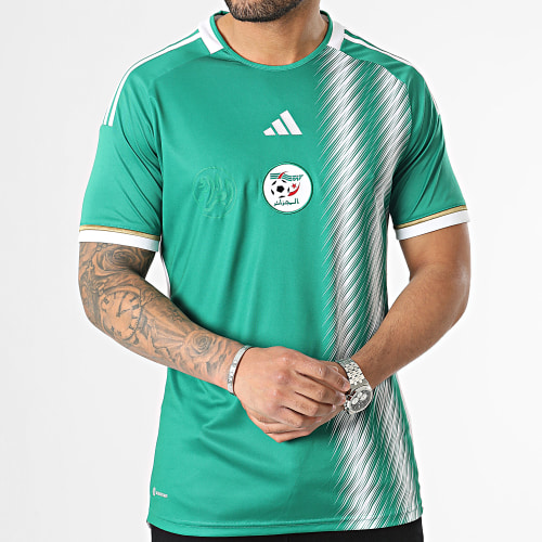 Maillot De Foot A Bandes FAF HE9256 Vert