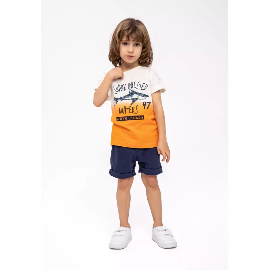 MINOTI 3er-Pack T-Shirts WeißAquamarinOrange