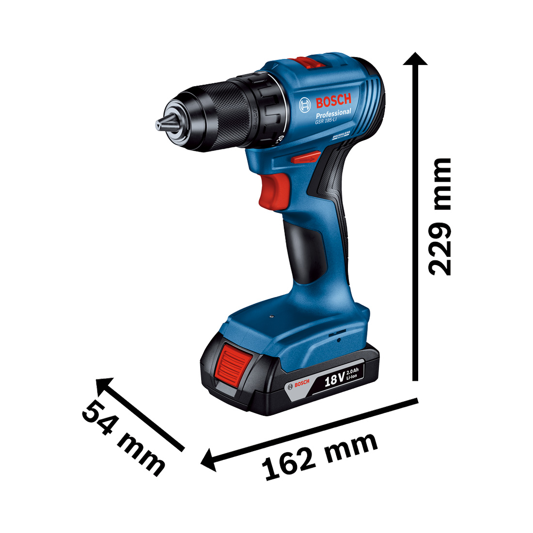Bosch GSR 18V-45 (2x2,0Ah; 82AC; L-Case P+C) (0 601 9K3 205)