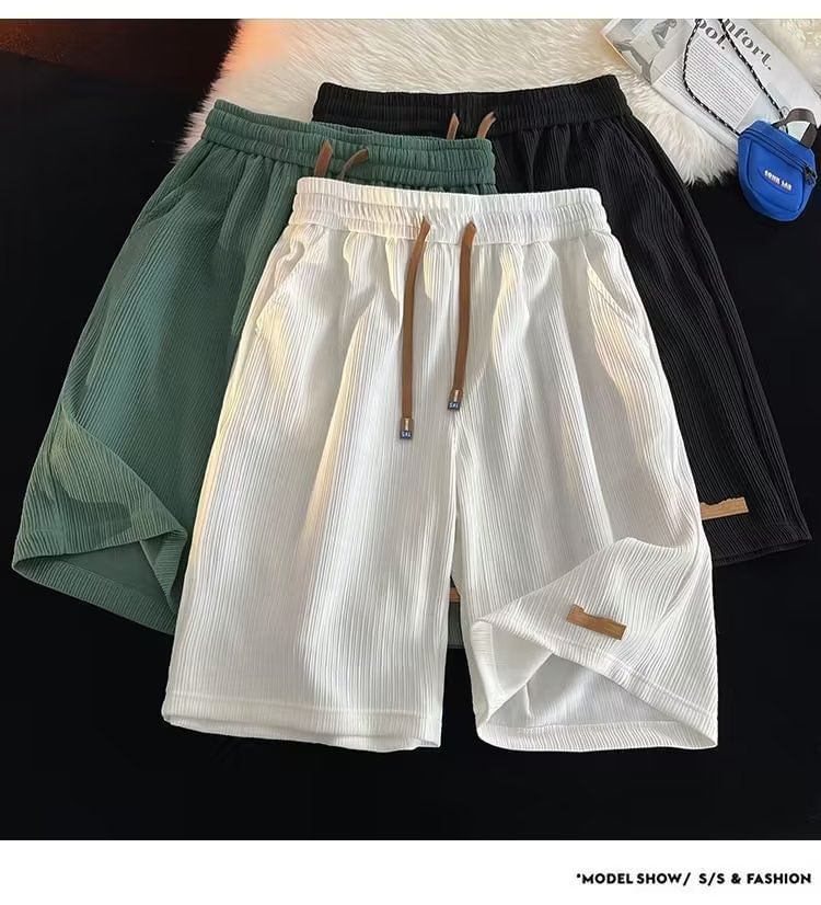 Femilina - Hoge taille effen shorts