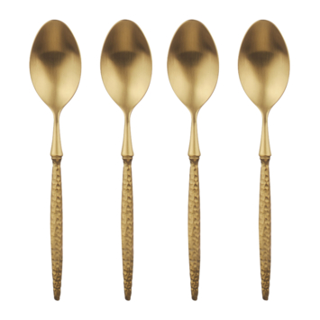 Theelepel set van 4 lichtgoud