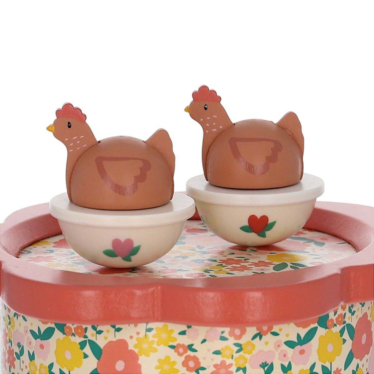 Boîte à musique fleurie - La petite poule rousse Amande