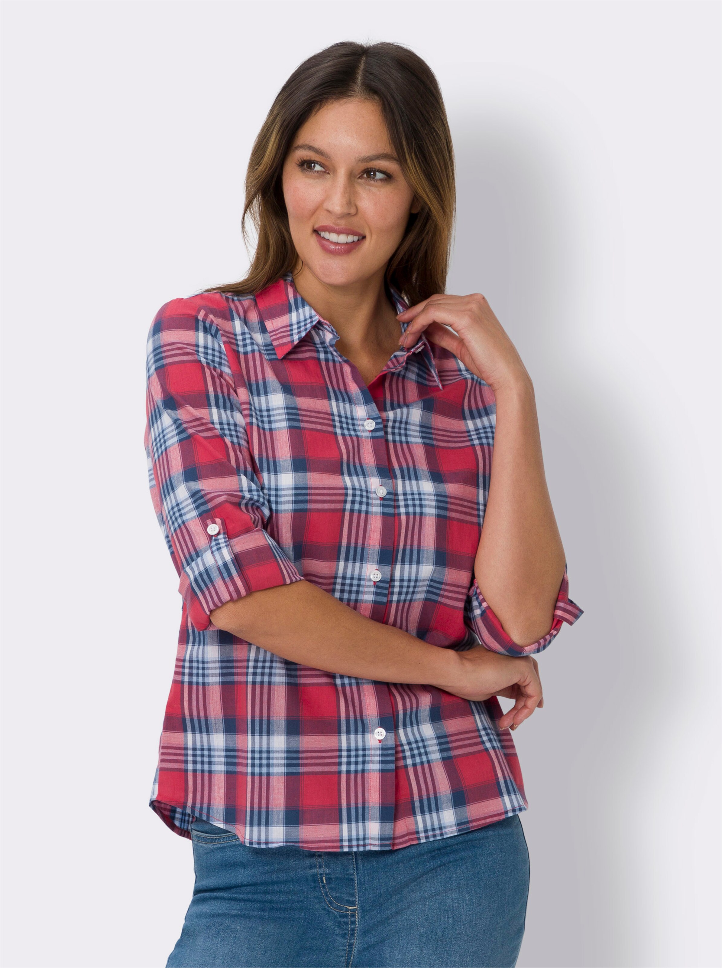 Karobluse mit garngefärbtem Muster