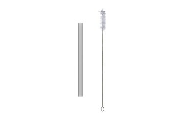 Rietje met afwasborstel voor sportfles Pull en Shake 800 ml - frost grey