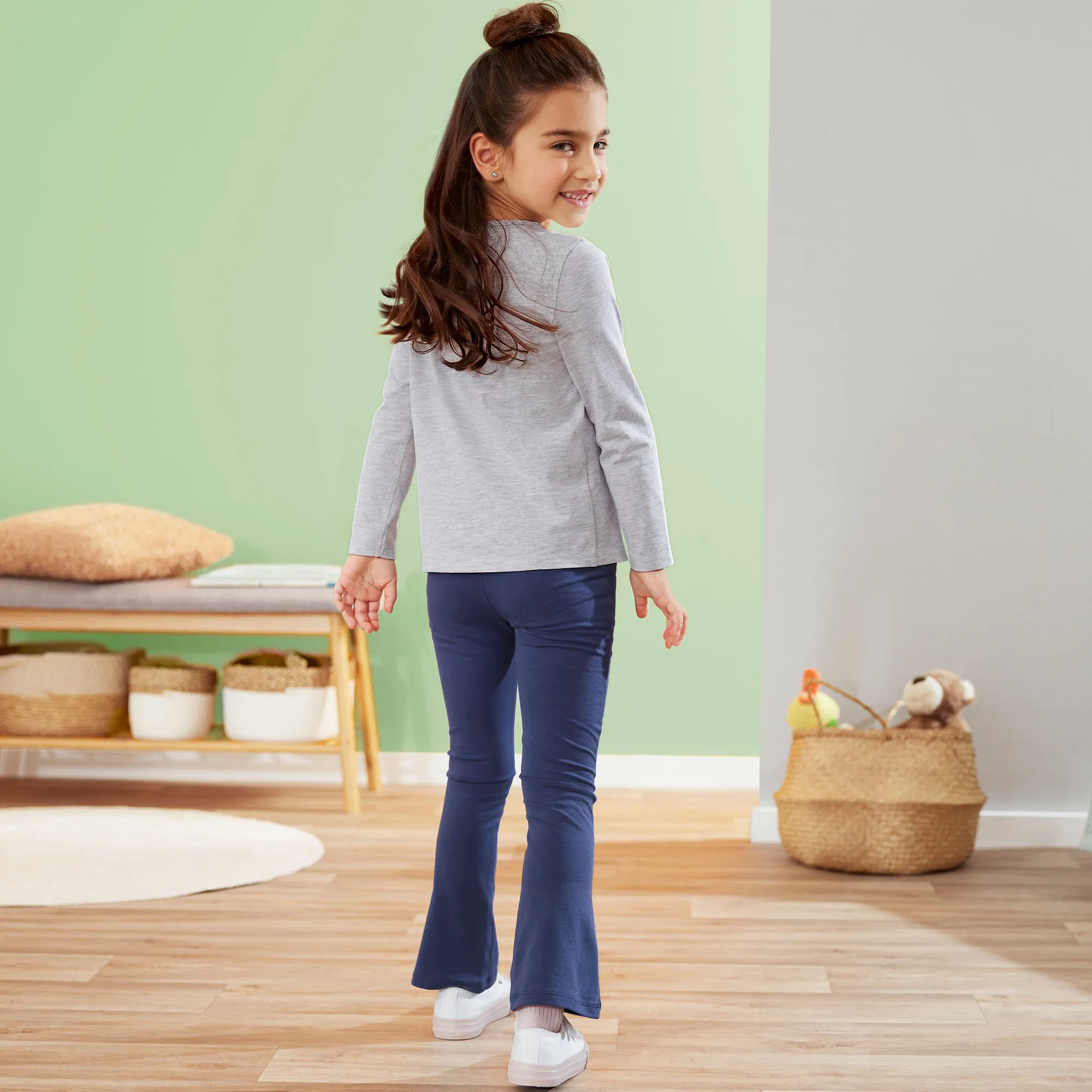 Mädchen-Leggings im Bootcut-Style