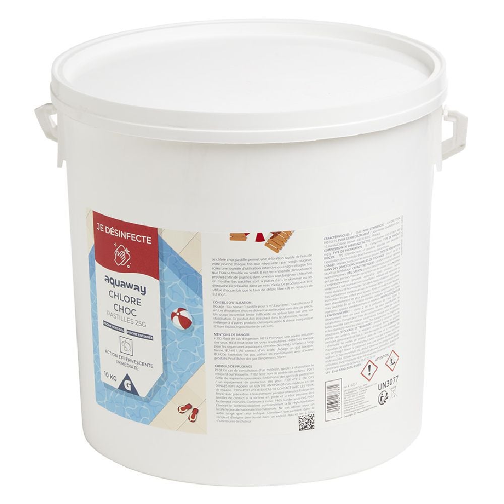 Chlore choc piscine pastilles 10kg
