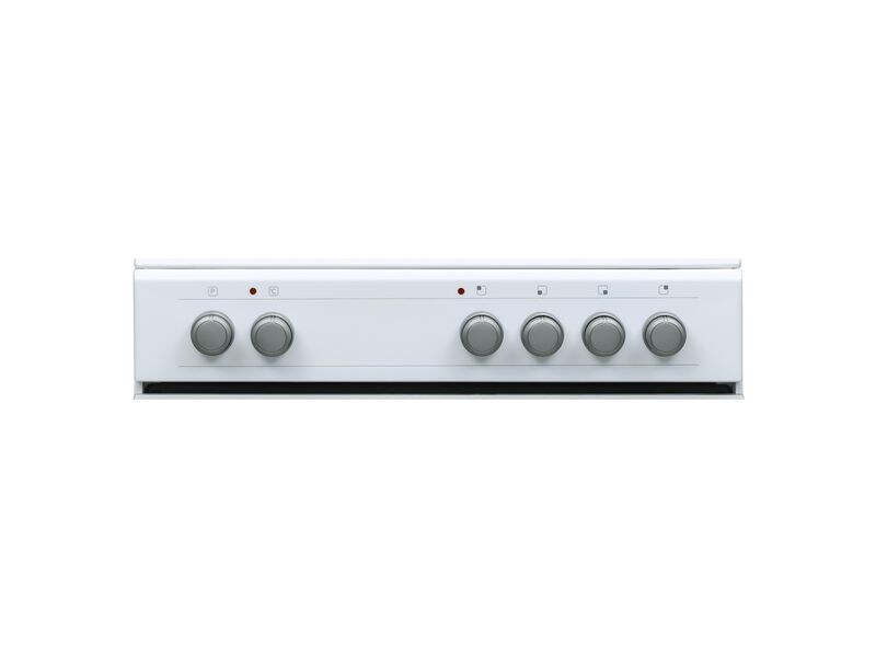 Sharp Standherd KF-76VNO22W-CH Weiss Freistehender Herd mit Glaskeramik-Kochfeld