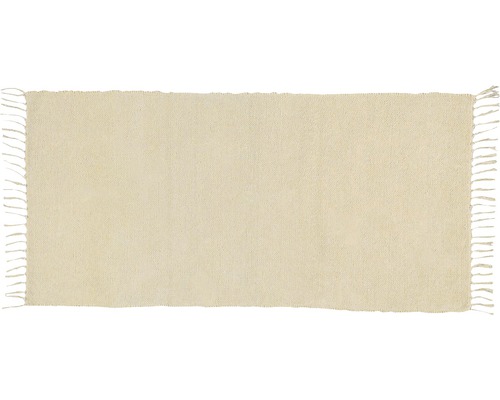 Chenille patchwork vloerkleed, naturel, 60x120 cm