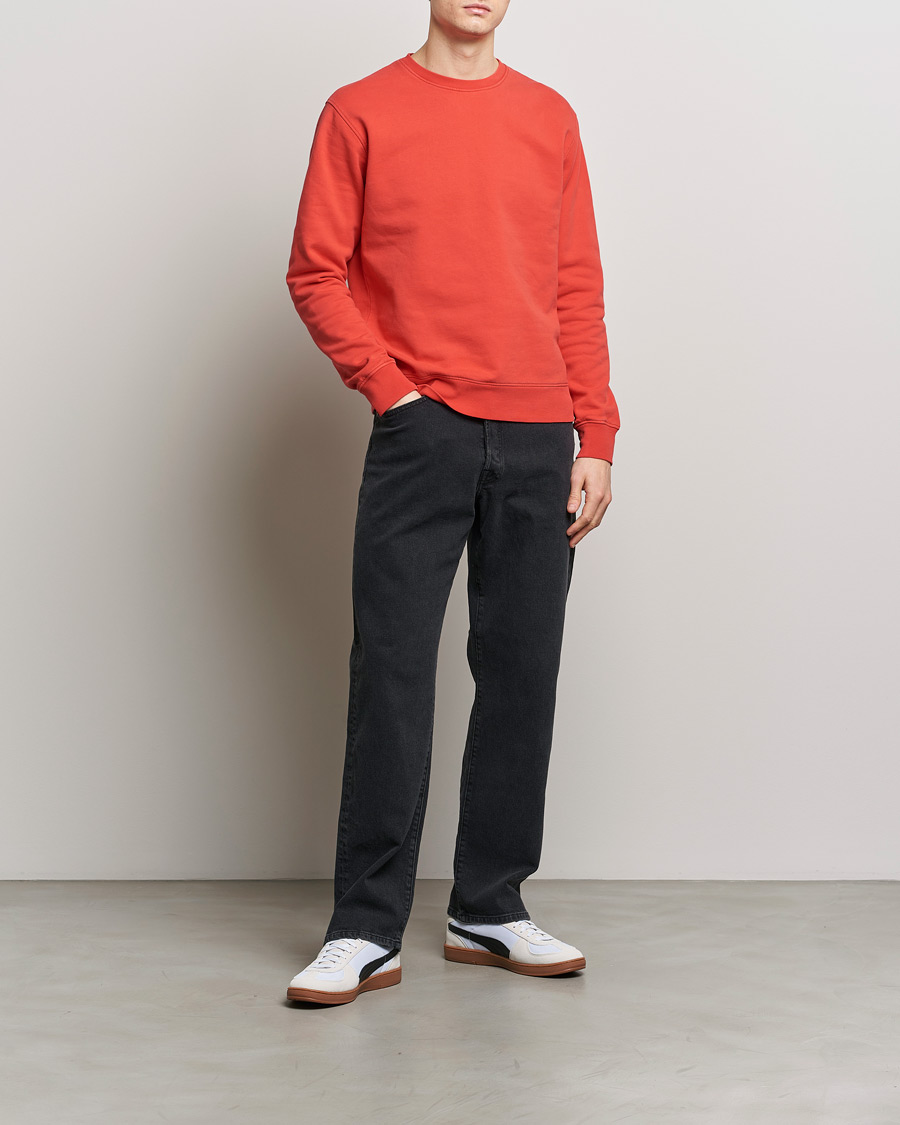 Colorful Standard Classic Organic Crew Neck Sweat Red Tangerine