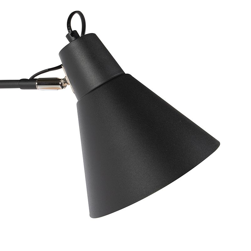 Design wandlamp zwart verstelbaar - Luna