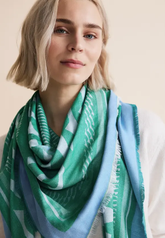 Dreieckstuch mit Print - fresh spring green