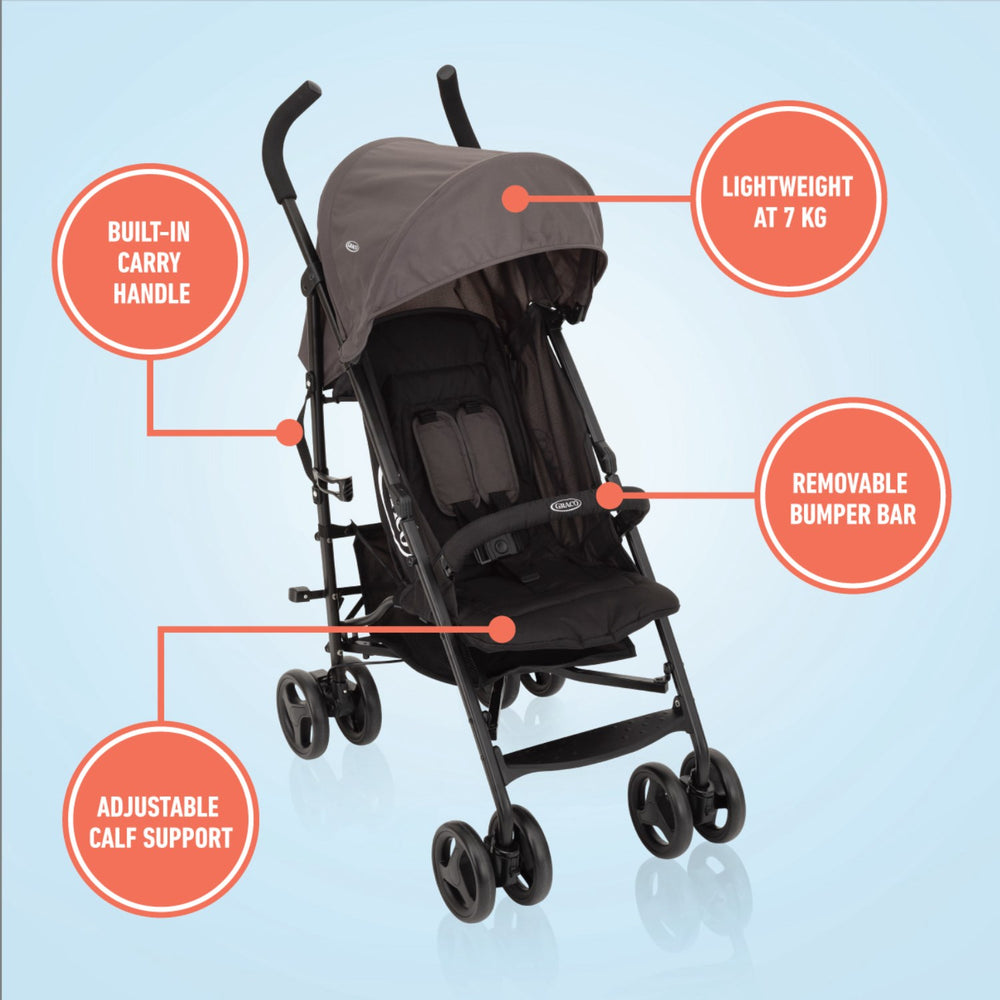 Køb Graco Black Grey Travelite