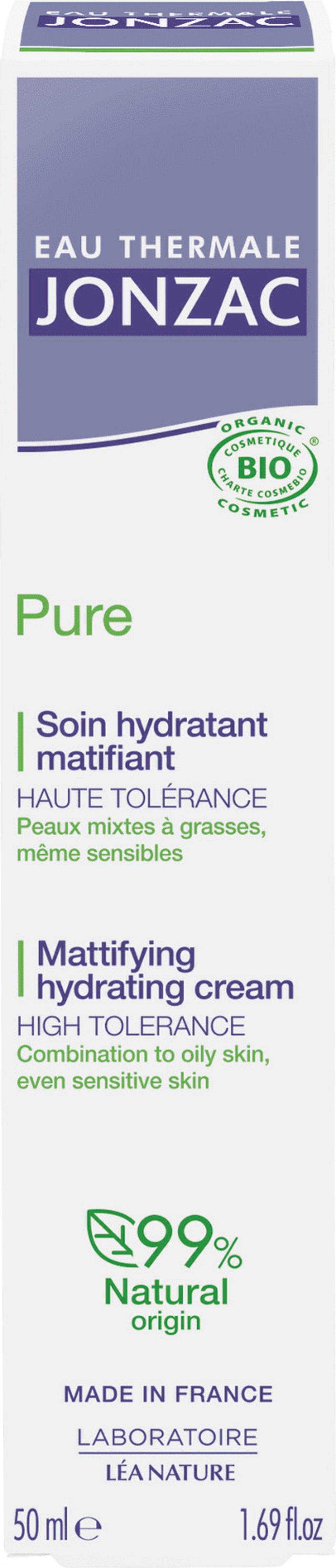 Eau Thermale JONZAC  Pure Mattifying Purifying Cream, 50 ml