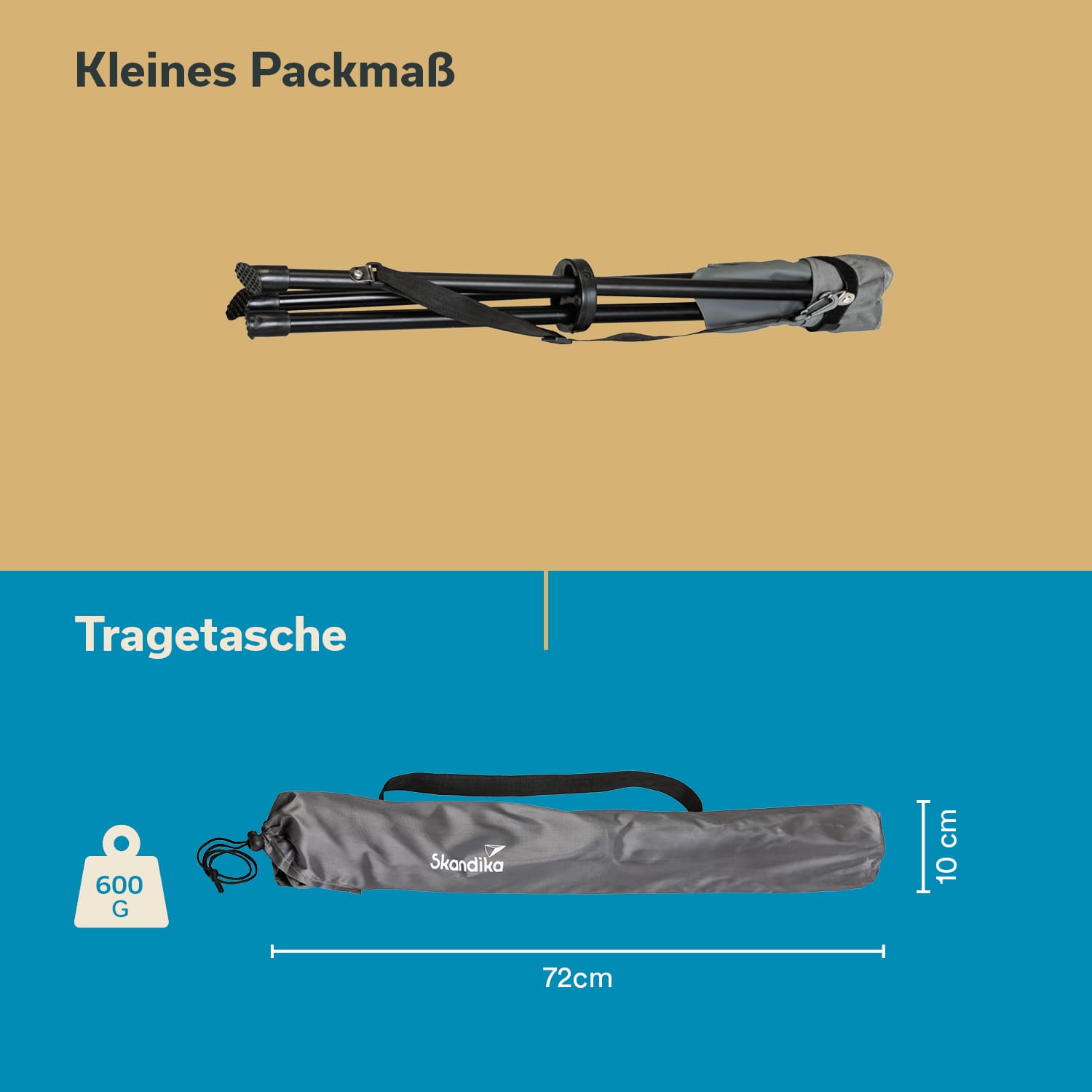 Skandika Companion Driepootkruk Vouwkruk