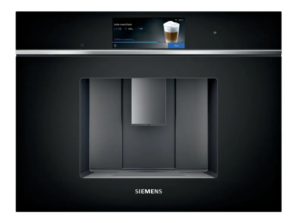 Siemens iQ700 CT718L1B0 - Automatisk kaffemaskine - til indbygning med mælkeskummer - 19 bar - sort