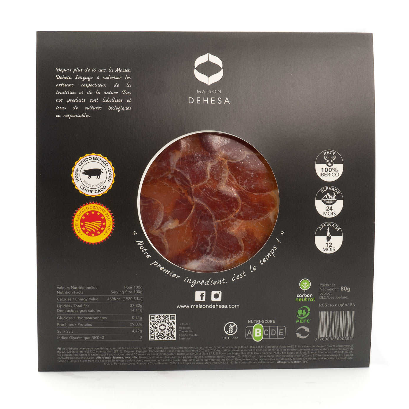 Lomo Ibérico de Bellota AOP tranché