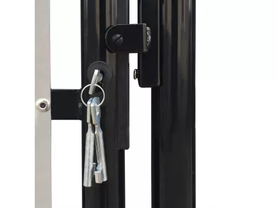 Portail simple de clôture Noir 300x175