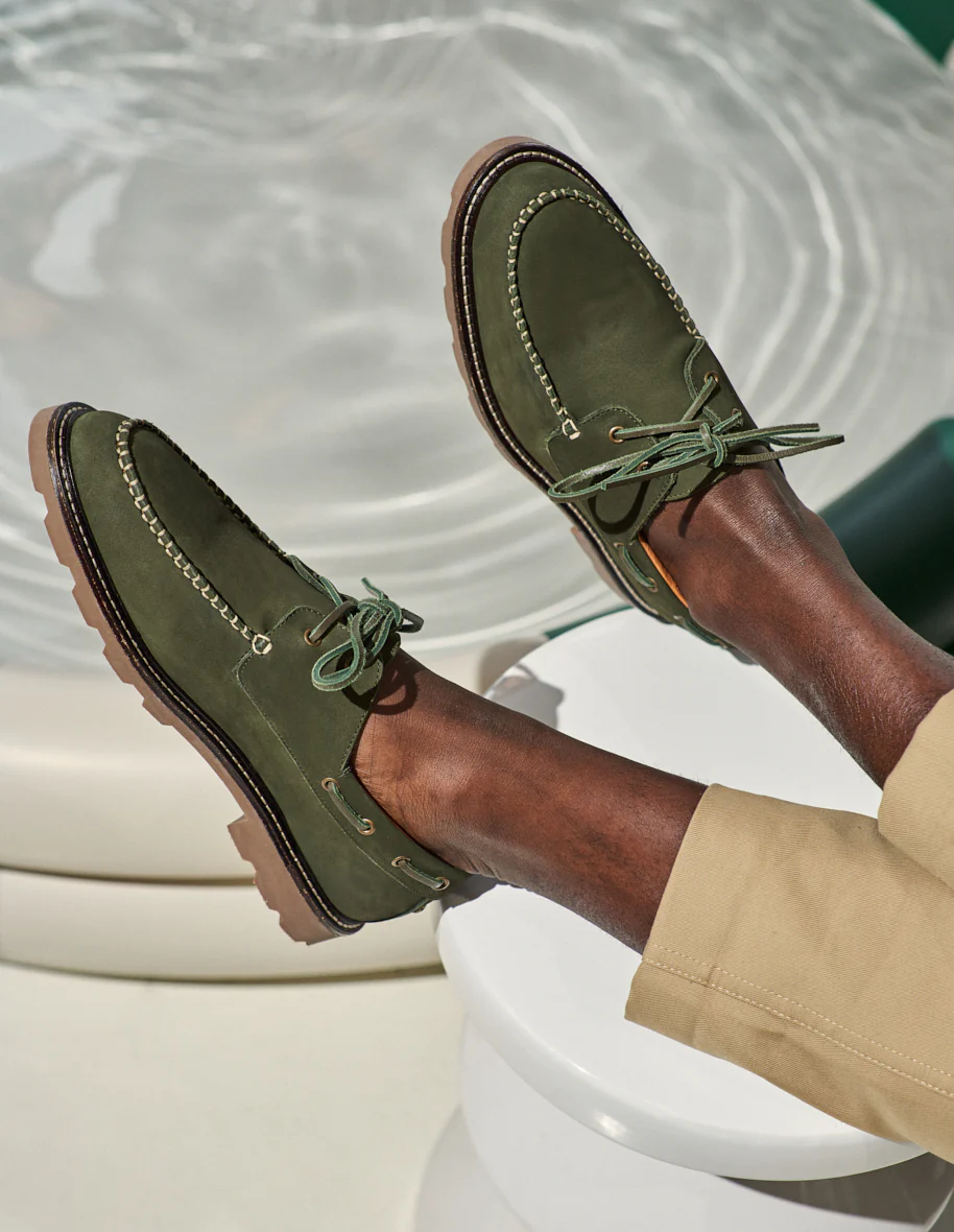 Chaussures Bateau Benoit - Nubuck kaki