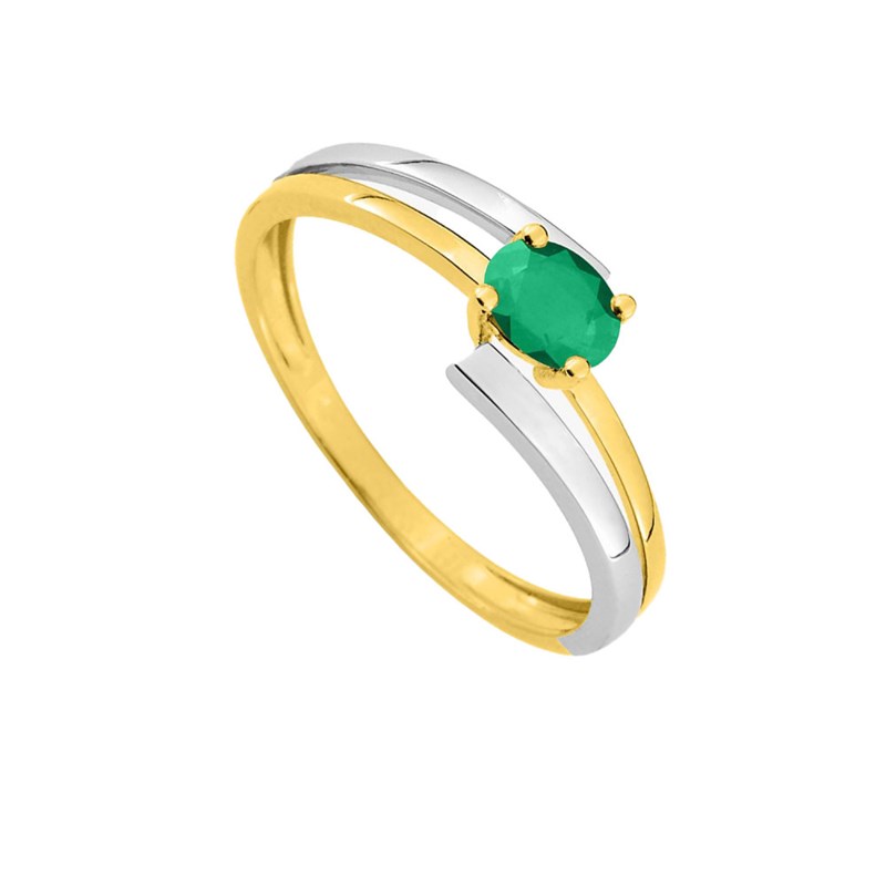 Bague femme - Emeraude - Or 18 Carats