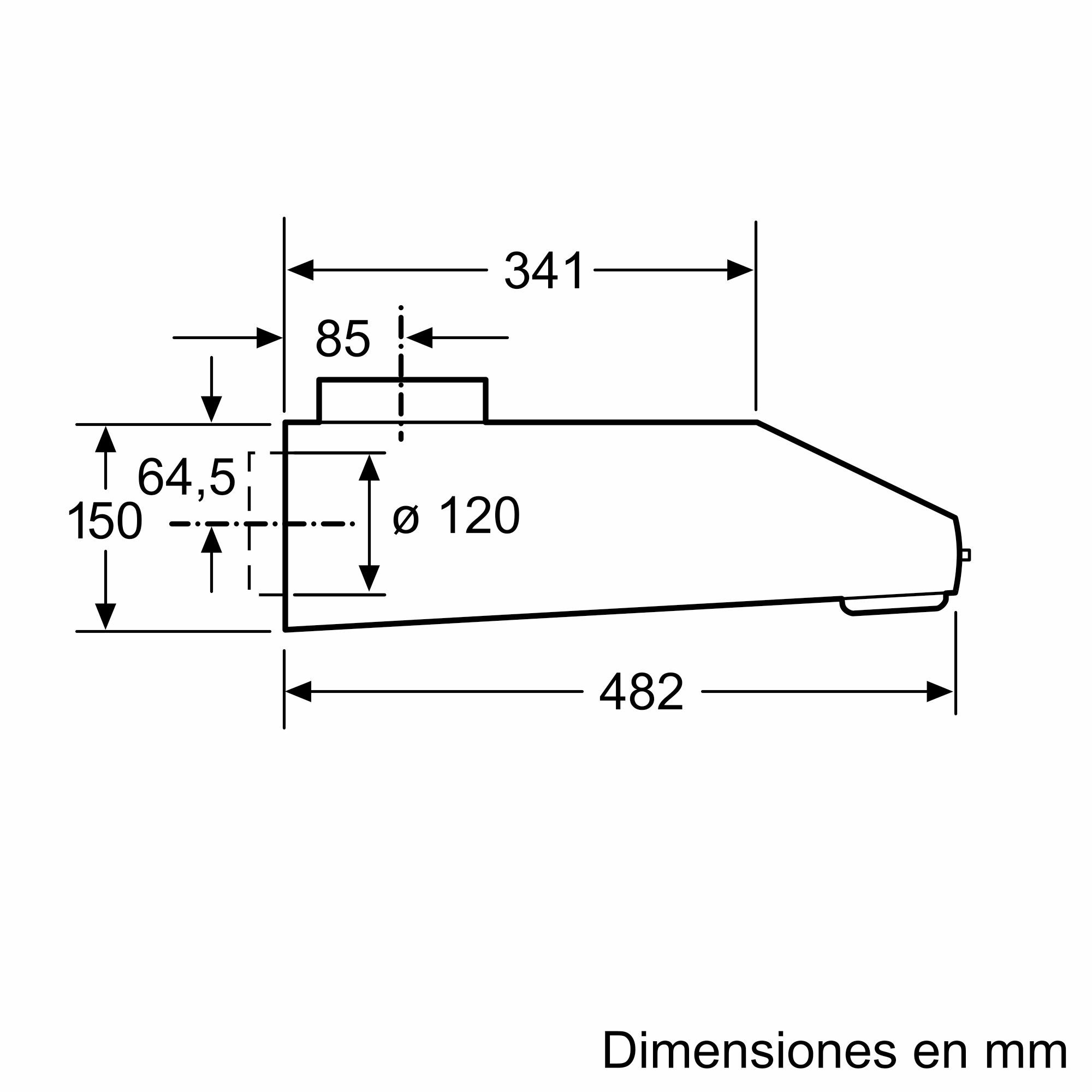Coifa convencional Série 4, 60 cm, aço inoxidável, DUL63CC55
