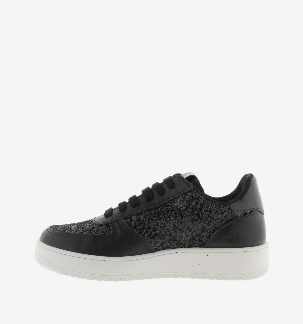 MADRID BLACK GLITTER SNEAKERSNEGRO