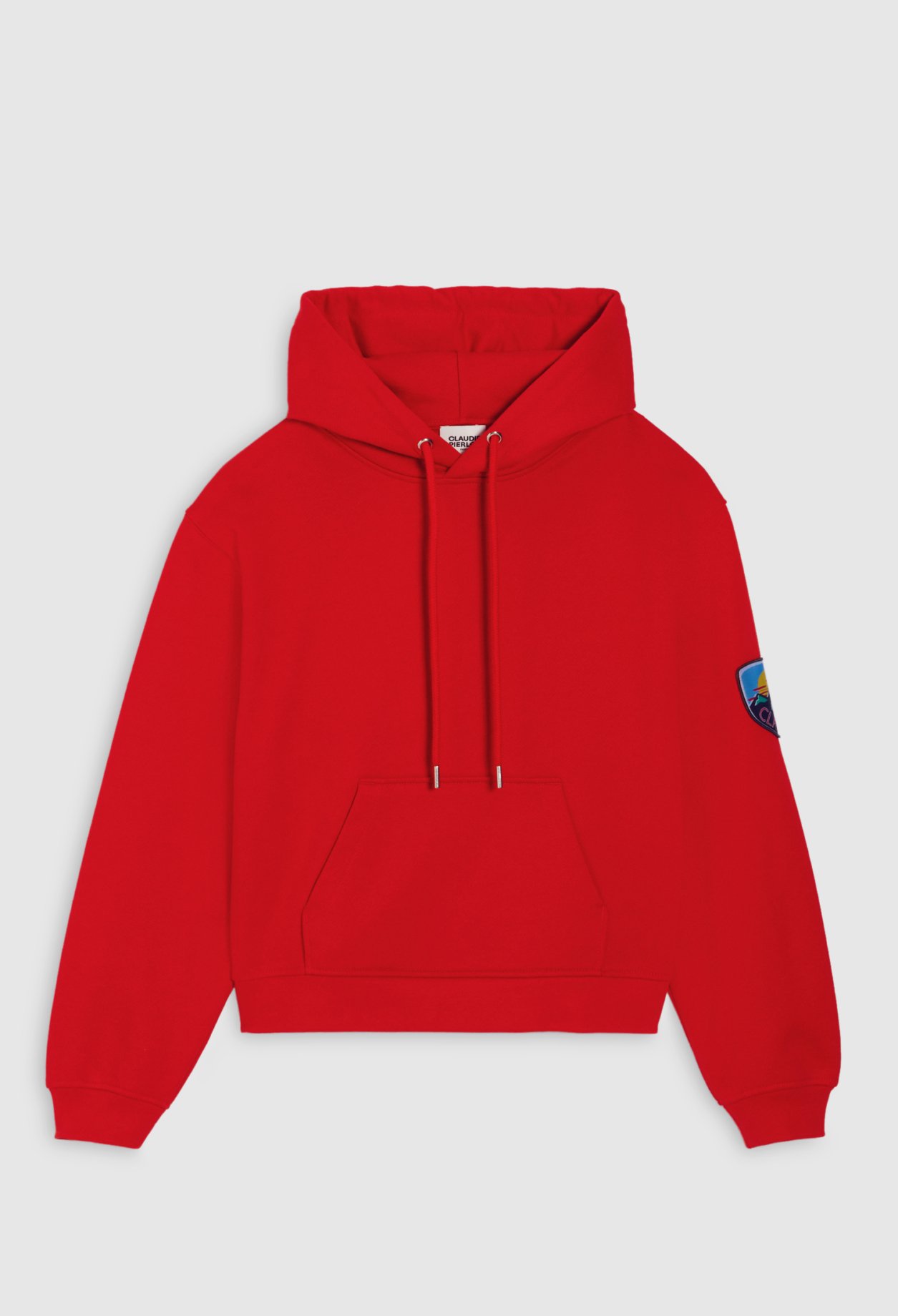 Sweatshirt cropped &agrave; capuche