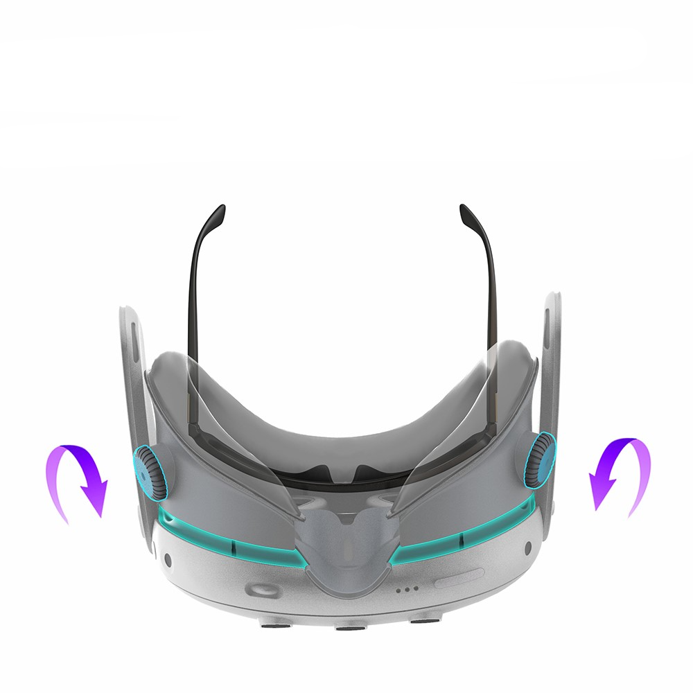 Meta Quest / Oculus Quest 3 Gesichts Abdeckung   Anti-Beschlag Lüfter für Aktive Luftzirkulation gegen Linsenbeschlag - Grau