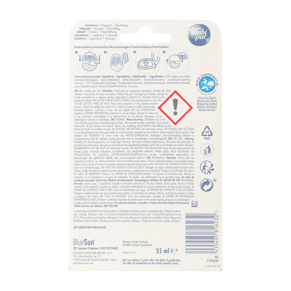 Ambi Pur Toiletblok Starterkit 5in1 Tea Tree & Pine