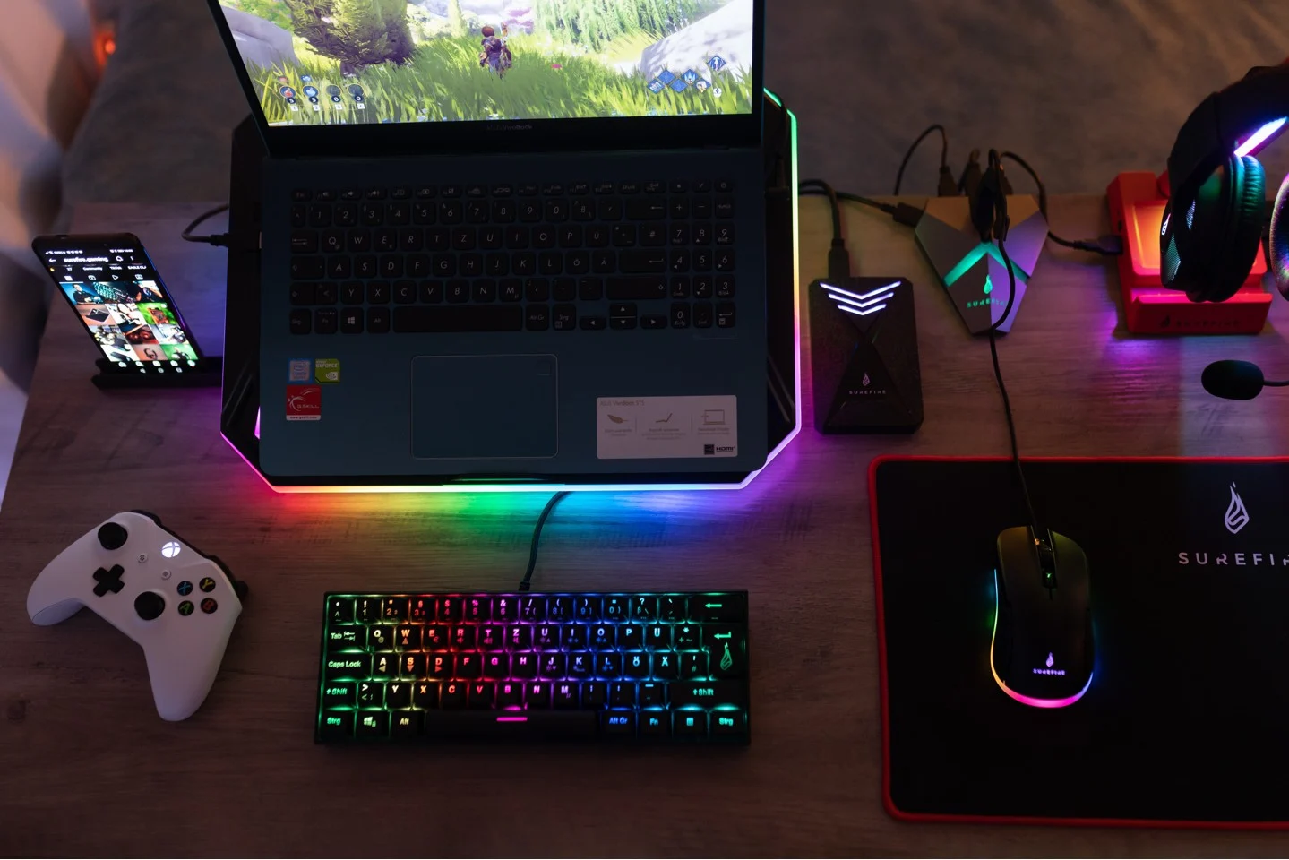 SUREFIRE - KingPin X1 60% Gaming RGB Keyboard QWERTY (Nor